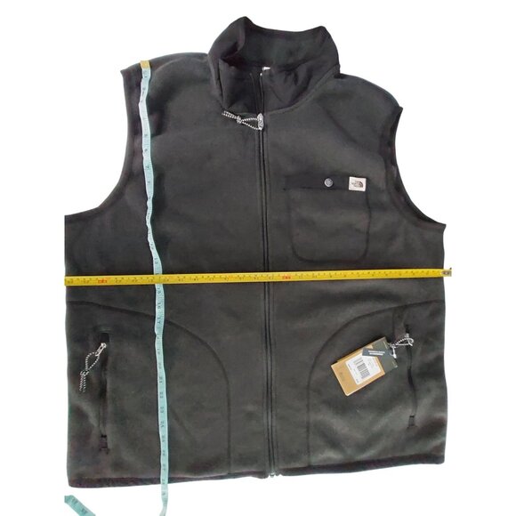 The North Face Mens Black Heather Full-Zip Fleece Vest XXL Soft & Warm Layer For - Picture 4 of 14